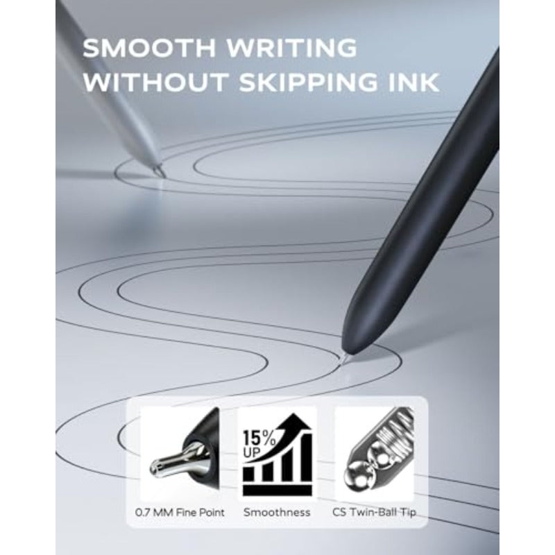 6Pcs Black Gel Pens + 34 Pcs Carpenter Pencil