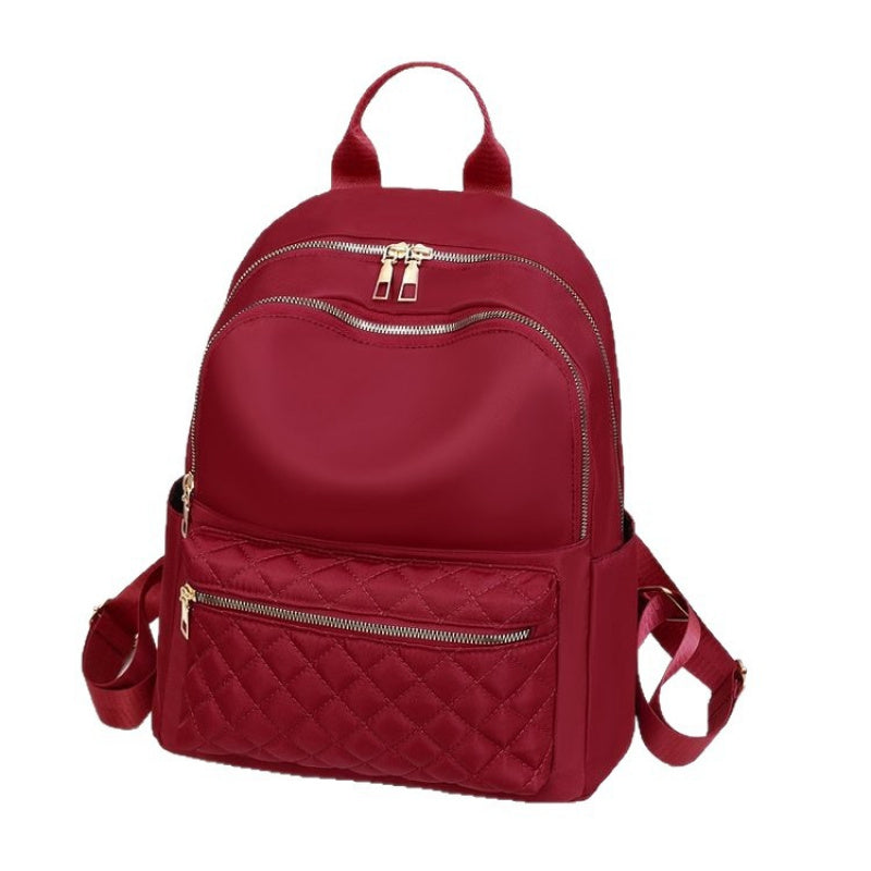 Fashionable And Minimalist Diamond-Patterned Commuter Bag, Spacious And Lightweight, Multi-Layer Storage, Suitable for Students, Casual Outings, And As a Backpack