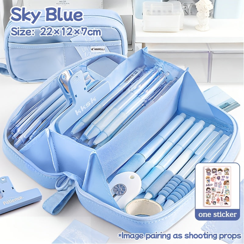 Ins-style Large-capacity Volcano Pencil Case • Multi-layer Compartment Storage • High-aesthetic Pencil and Stationery Organizer for Boys and Girls • Available in Multiple Colors • Essential for Back-to-school • Hand-held Pencil Pouch • New Niche Design