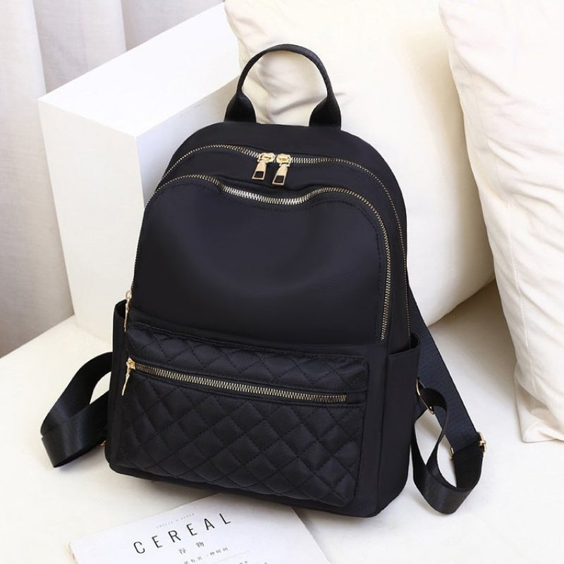 Fashionable And Minimalist Diamond-Patterned Commuter Bag, Spacious And Lightweight, Multi-Layer Storage, Suitable for Students, Casual Outings, And As a Backpack