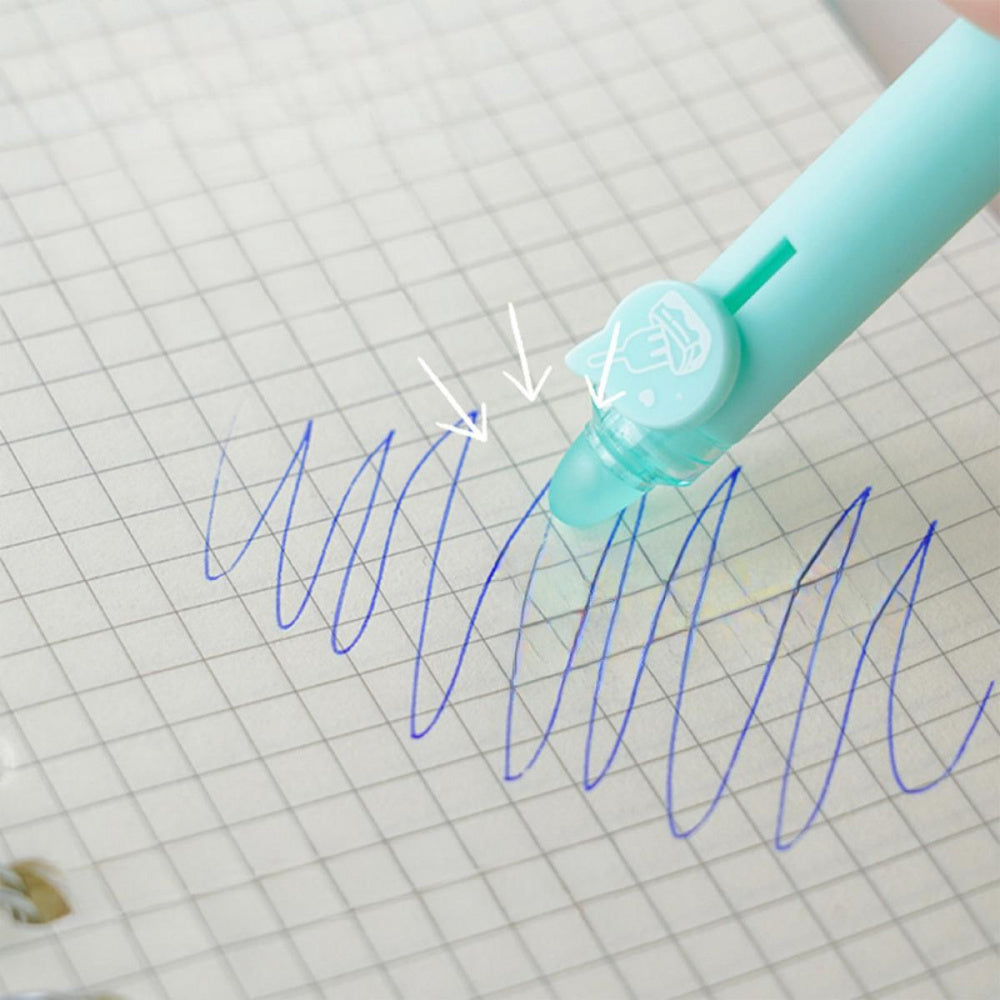 2 Styles, 8 Erasable Pens per Style | Cartoon Minimalist Pattern Theme, Erasable Black Crystal Blue, Smooth Non-Stop Ink, Quick Drying, High Capacity Gel Pen for Study and Office Writing