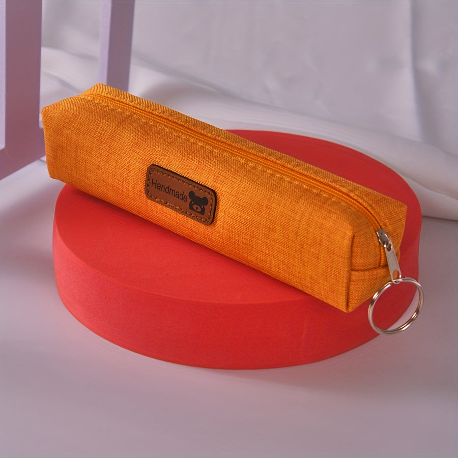 12pcs Academy-Style Pencil Case Suitable for School & Office - Minimalist Classic Small Portable Storage Bags with Hanging Ring, Multi-Purpose Organizer for,, s - Back-to-School Essentials & Christmas Gifts (12pcs)