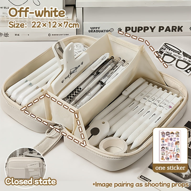 Ins-style Large-capacity Volcano Pencil Case • Multi-layer Compartment Storage • High-aesthetic Pencil and Stationery Organizer for Boys and Girls • Available in Multiple Colors • Essential for Back-to-school • Hand-held Pencil Pouch • New Niche Design