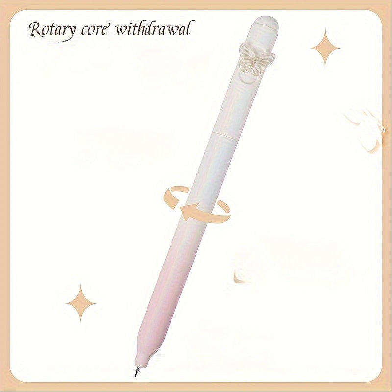16 fun butterfly creative rubber ball pens, ultra-fine 0.5mm pen tip, lightweight plastic material, fast drying ink suitable for writing and signing