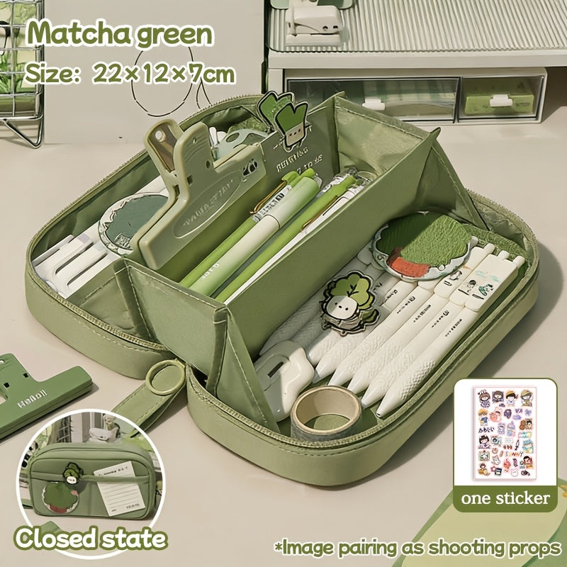 Ins-style Large-capacity Volcano Pencil Case • Multi-layer Compartment Storage • High-aesthetic Pencil and Stationery Organizer for Boys and Girls • Available in Multiple Colors • Essential for Back-to-school • Hand-held Pencil Pouch • New Niche Design