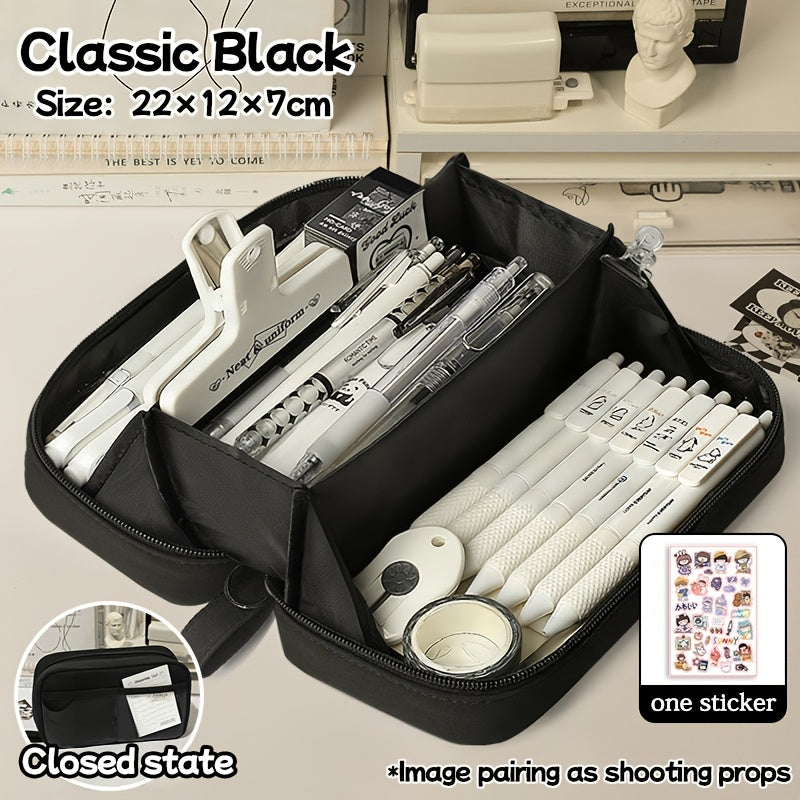 Ins-style Large-capacity Volcano Pencil Case • Multi-layer Compartment Storage • High-aesthetic Pencil and Stationery Organizer for Boys and Girls • Available in Multiple Colors • Essential for Back-to-school • Hand-held Pencil Pouch • New Niche Design