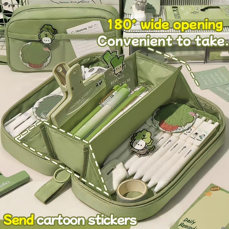 Ins-Style Large-Capacity Volcano Pencil Case with Multiple Compartments for Storage, a Stylish Stationery Organizer for Both Boys And Girls, Available in Various Colors, a Must-Have for The New School Year, Can Be Carried As a Pencil Bag