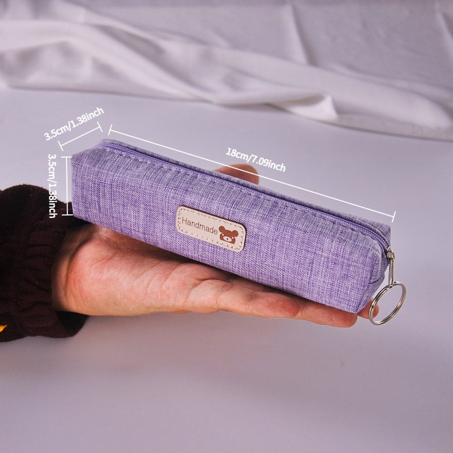 12pcs Academy-Style Pencil Case Suitable for School & Office - Minimalist Classic Small Portable Storage Bags with Hanging Ring, Multi-Purpose Organizer for,, s - Back-to-School Essentials & Christmas Gifts (12pcs)