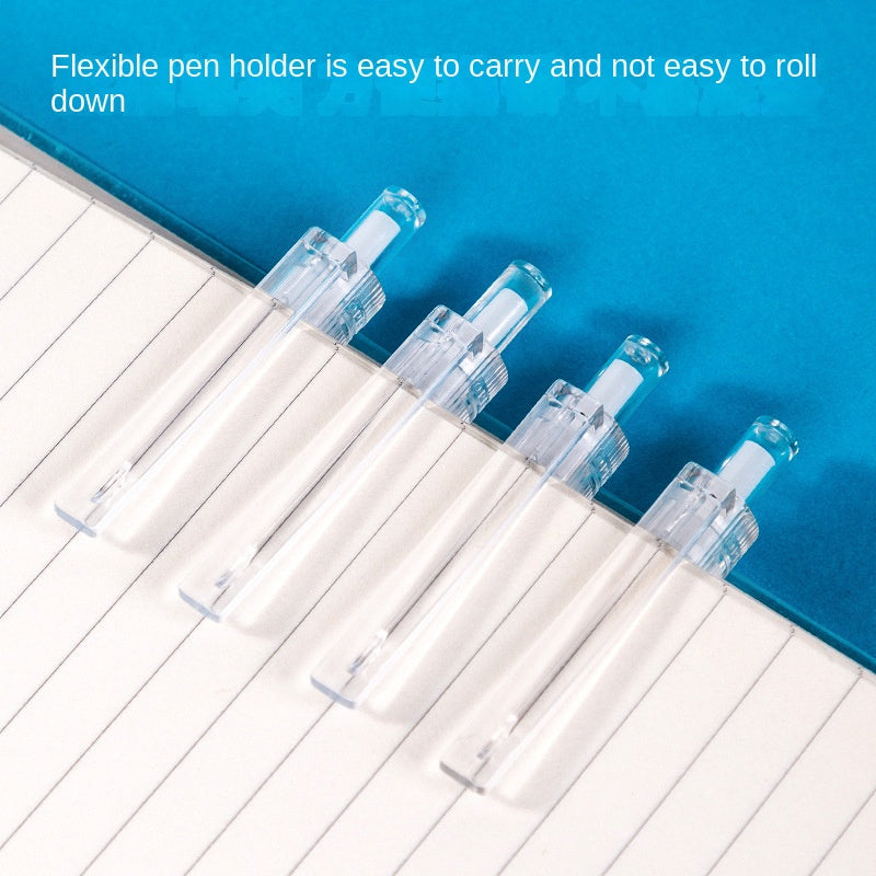 24 Pack Transparent Retractable Gel Pens- 0.35mm Extra-Fine Needle Tip& Non-Slip Grip, Quick-Dry Ink for Precise Writing& Daily Notes, Maximum Value Bulk Set