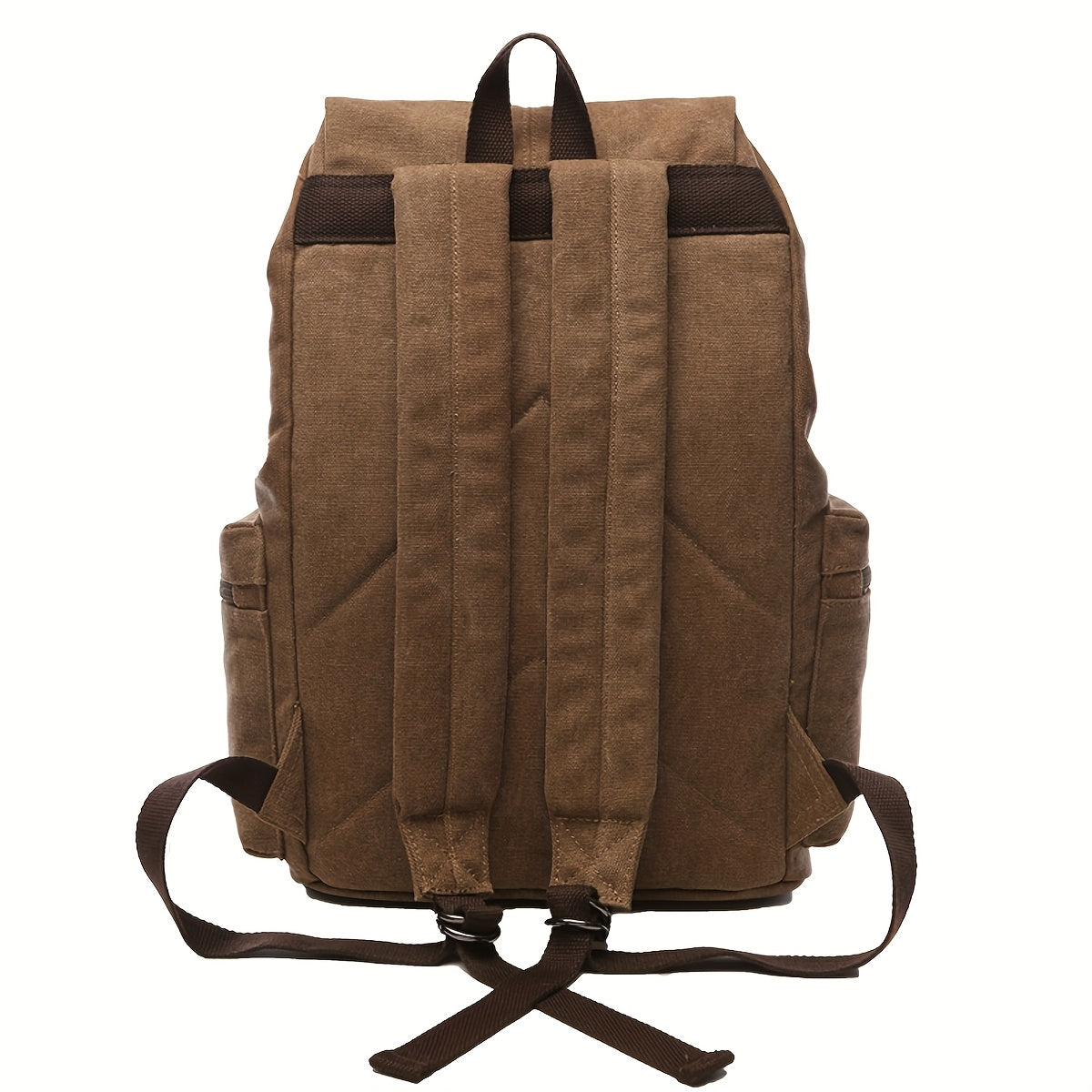 Large Capacity Vintage Canvas Backpack, a Classic Casual Bag with Multiple Functional Compartments, a Separate Section for Laptops And Tablets, Lined with Precision Wrinkle-Resistant Material, Versatile And Durable, Suitable for Both Men And Women