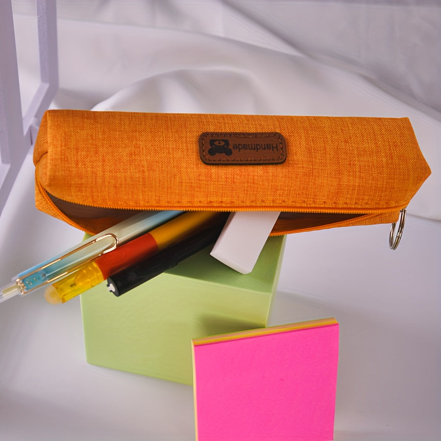 12pcs Academy-Style Pencil Case Suitable for School & Office - Minimalist Classic Small Portable Storage Bags with Hanging Ring, Multi-Purpose Organizer for,, s - Back-to-School Essentials & Christmas Gifts (12pcs)