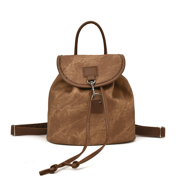 Suede Backpack with Large Capacity Travel Bookbag - Metal Frame & Buckle Closure, Elegant Suede Exterior for College Student, Professional, or Daily Use - Stylish & Spacious